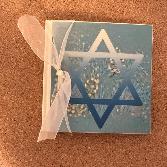Terra Traditions Photo Album  Judaica Star of David Blue Cloth Cover Unused - Picture 3 of 6